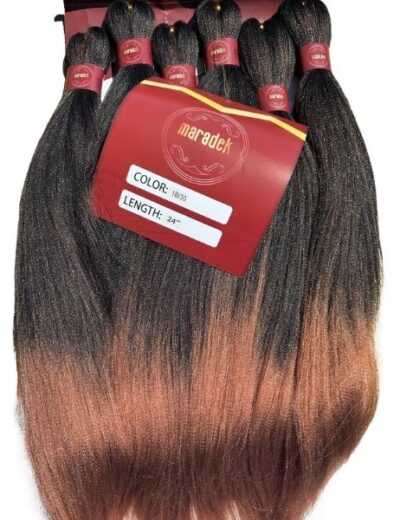 Pre-Stretched Braiding Hair 6X Mega Pack | Maradek - #1B/30, 26 Inch