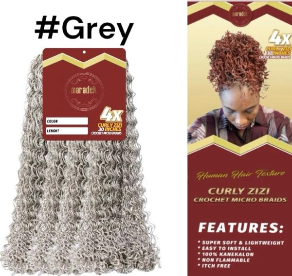 4x Curly Micro Zizi Wavy 30 Inch Folded Length Crochet Box Braids - Image 18