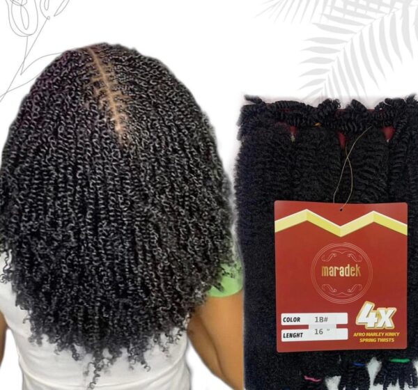 BLACK 4x AFRO MARLEY KINKY SPRING TWIST - 24 inches - Image 5