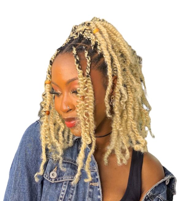 4X AFRO MARLEY KINKY SPRING TWIST - Blonde - Image 4