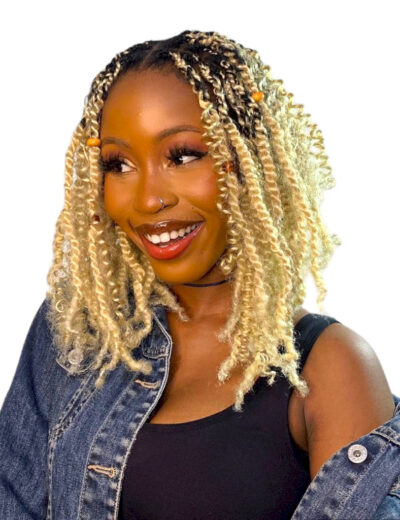 4X AFRO MARLEY KINKY SPRING TWIST - Blonde