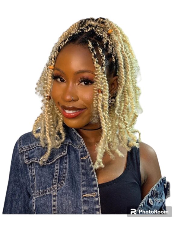 4X AFRO MARLEY KINKY SPRING TWIST - Blonde - Image 2