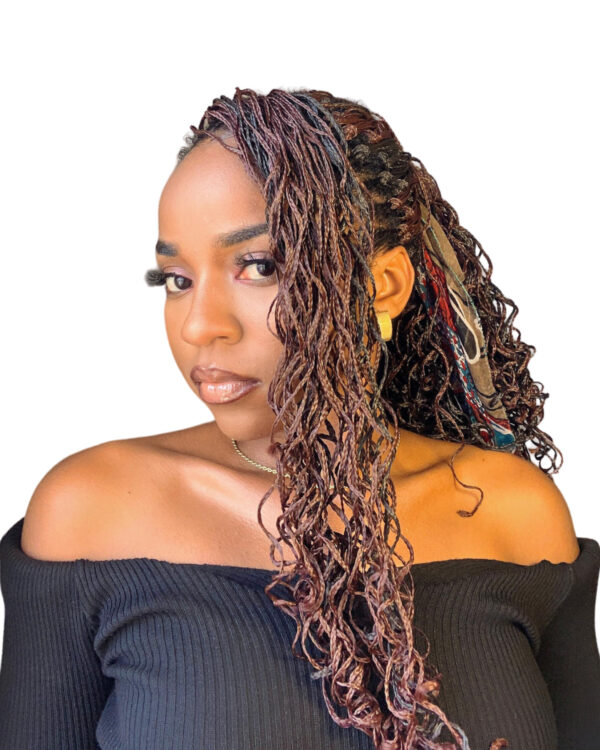 4x Curly Micro Zizi Wavy 30 Inch Folded Length Crochet Box Braids - Image 5