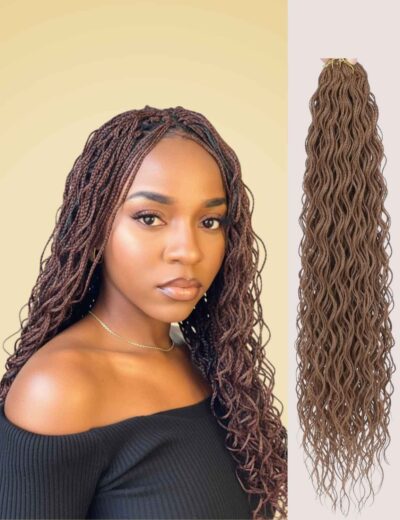 4x Curly Micro Zizi Wavy 30 Inch Folded Length Crochet Box Braids