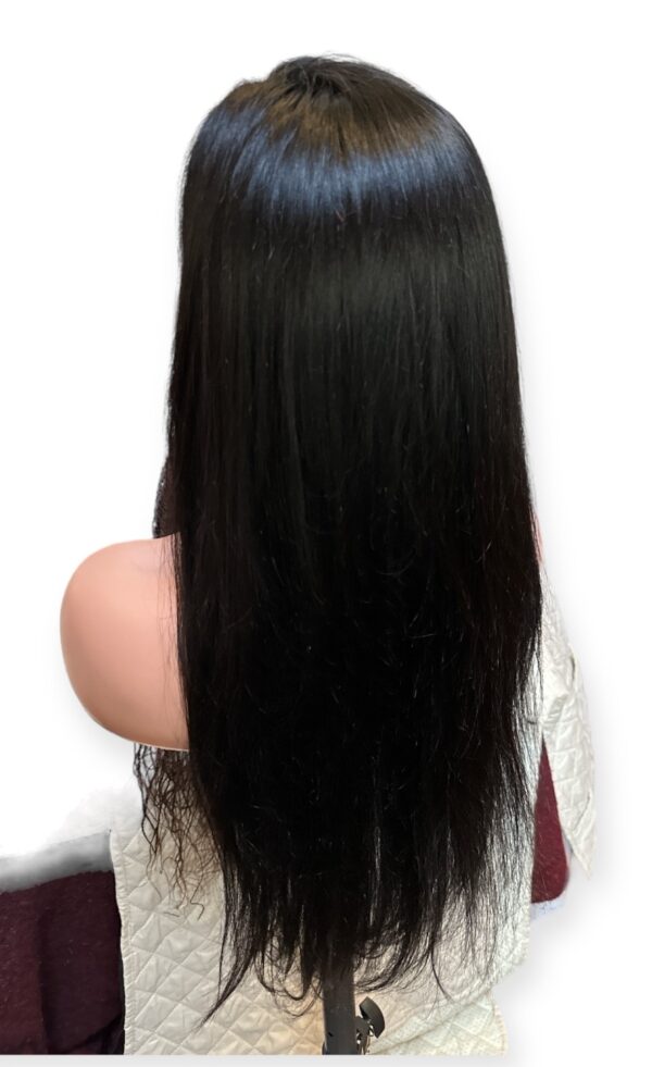 Pre-plucked 13x6 HD Transparent Human Hair 180% Density Natural Premium Full Lace Frontal Wig - Color 1B - Image 6
