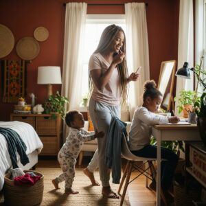 Crochet braids for busy moms morning routine