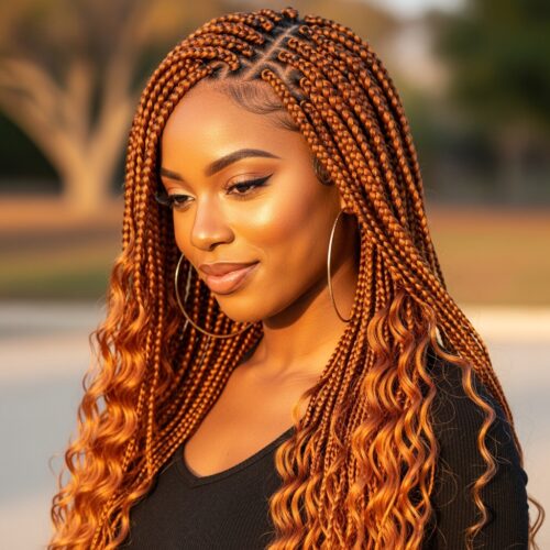 vibrant braid colors 2025 copper and ginger braids for Black women
