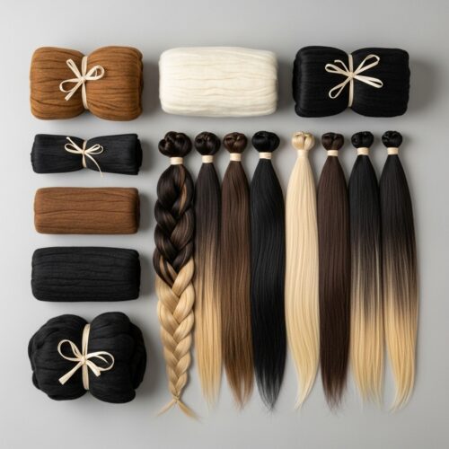 mixing braiding hair and wool Brazilian wool extensions