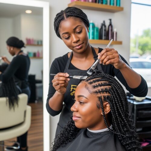 Braiding gel for 4C hair providing extreme hold and shine