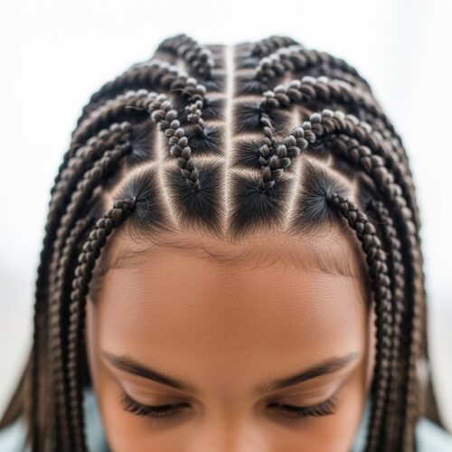 Tension-free kids braids supporting healthy scalp under extensions