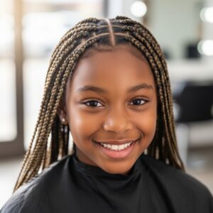 Healthy scalp under extensions for kids using lightweight braiding hair
