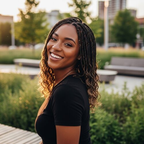 Boho braids with human hair 2026 wet and wavy texture