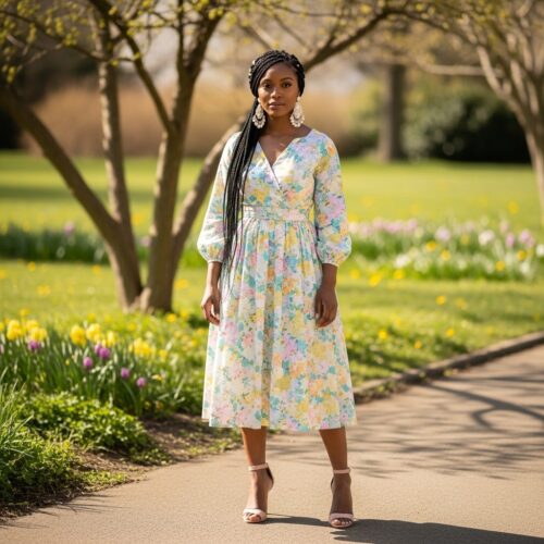 elegant Easter hairstyles for black women full outfit look
