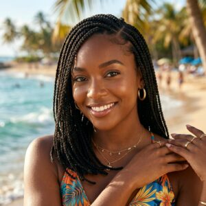 summer-ready braids that survive heat and humidity — lightweight knotless box braids