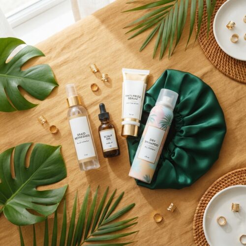 best products to keep braids fresh in summer — braid spray, anti-frizz serum, dry shampoo, scalp oil for summer braid maintenance